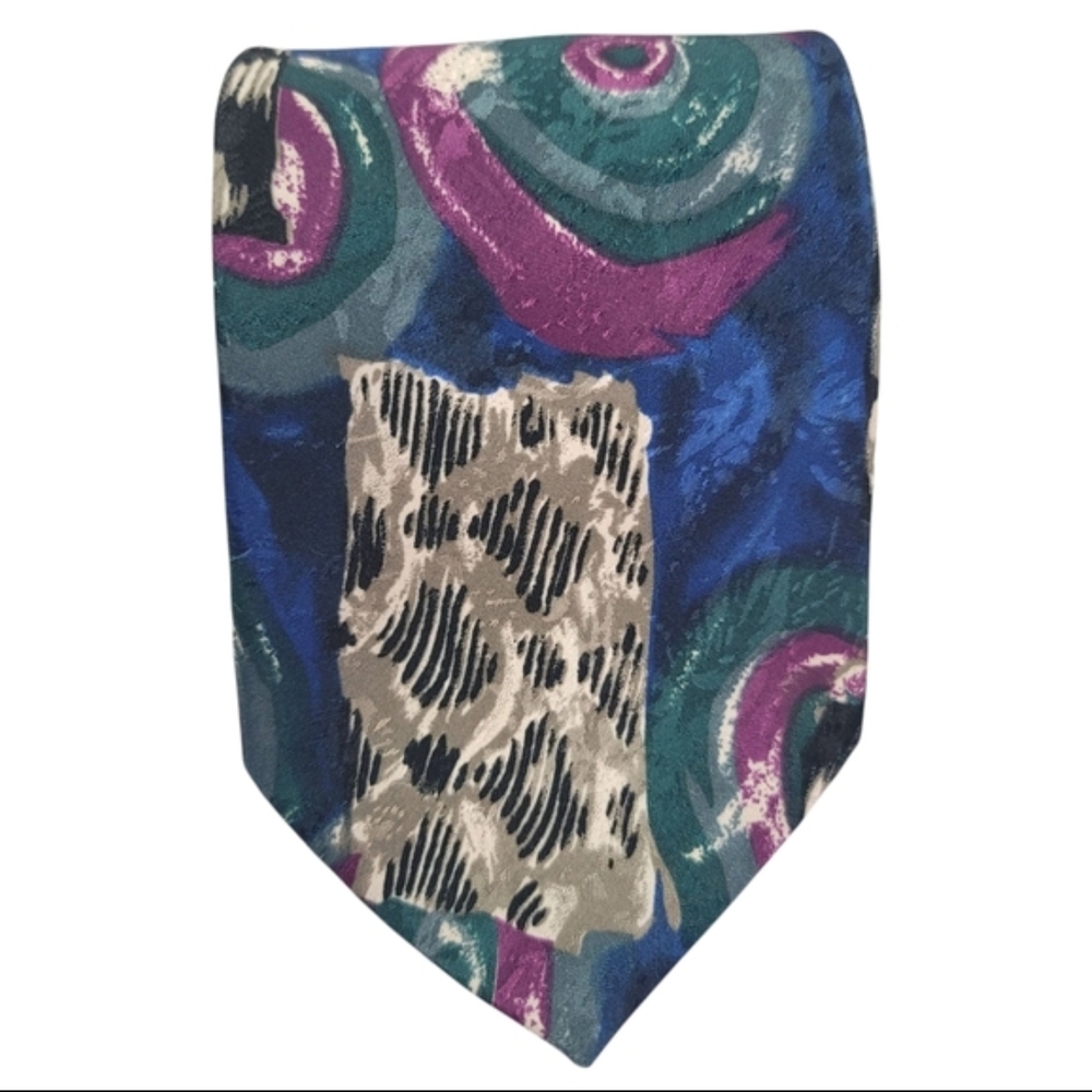 Vintage Men Tie Abstract Patterned by Ketch Classics Business Casual Office Work